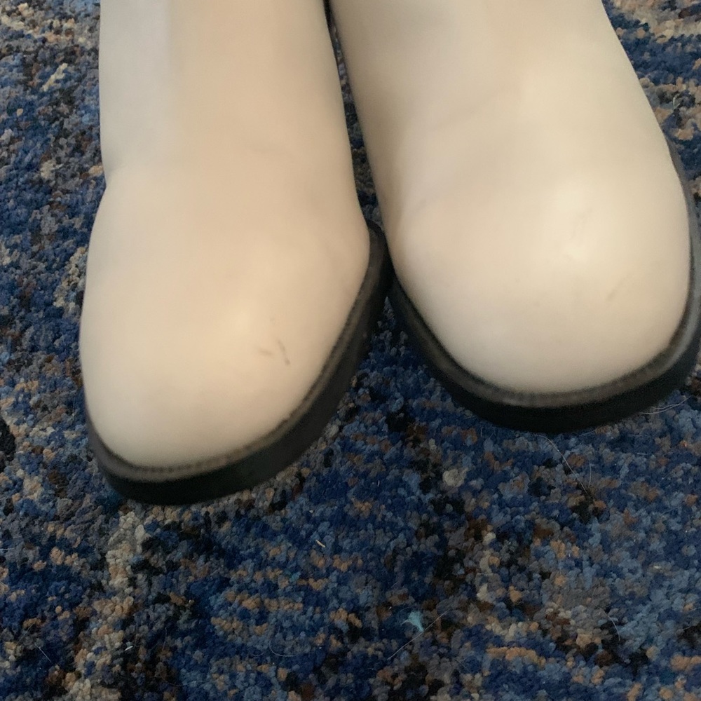 Calico retrospect cream off white chunky heel ankle boot bootie - Picture 3 of 6